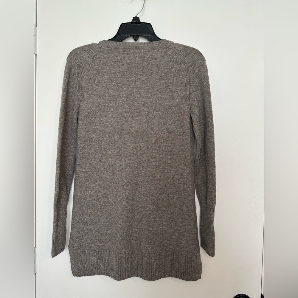 J. CREW Women’s Merino Wool Alpaca V-Neck Tunic Sweater XXS Preppy Minimalist - Picture 3 of 9